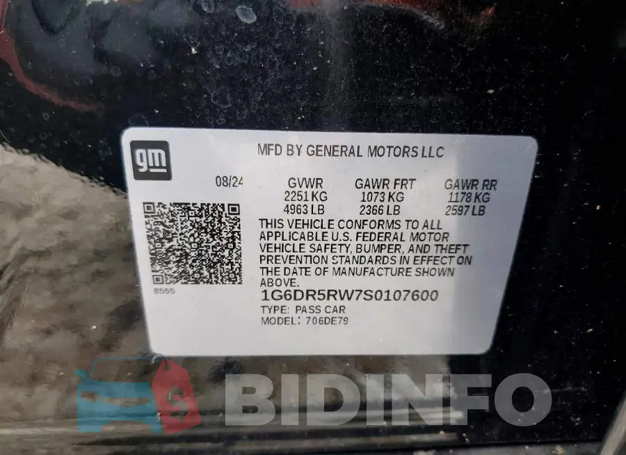 1G6DR5RW7S0107600 Photo# 12