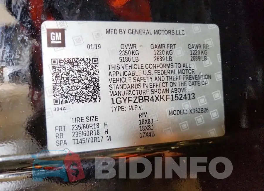 1GYFZBR4XKF152413 Photo# 14
