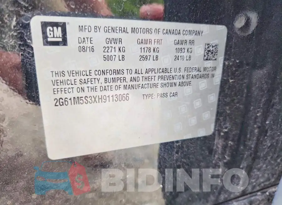 2G61M5S3XH9113066 Photo# 12