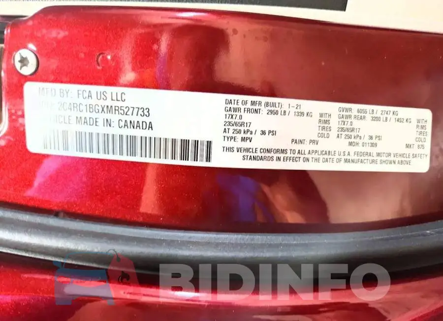 2C4RC1BGXMR527733 Photo# 14