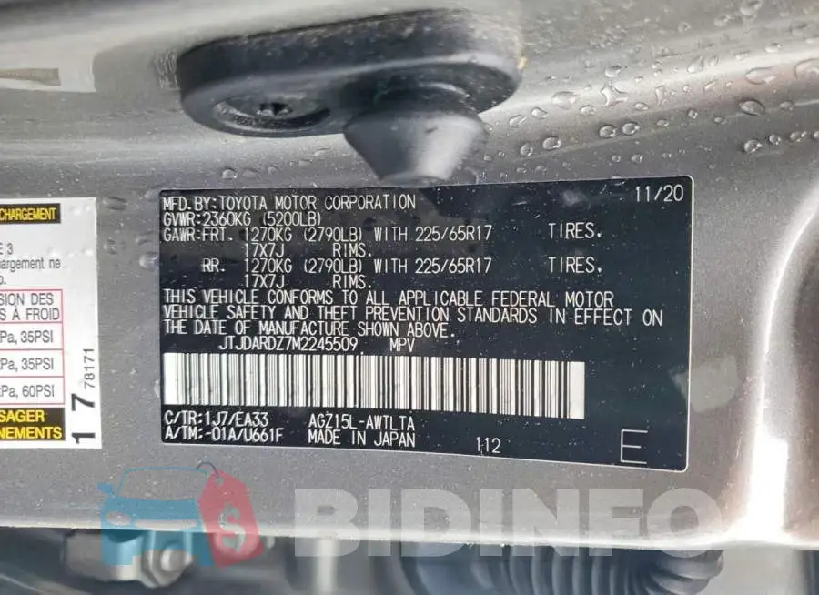 JTJDARDZ7M2245509 Photo# 12