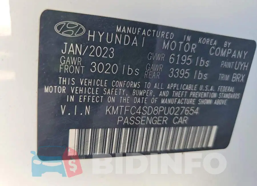 KMTFC4SD8PU027654 Photo# 13