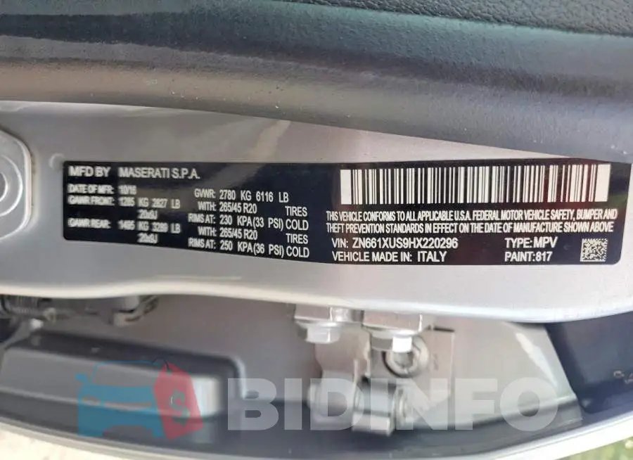 ZN661XUS9HX220296 Photo# 13