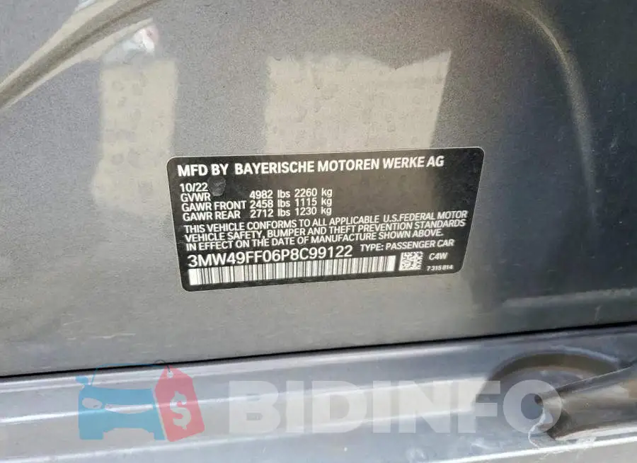 3MW49FF06P8C99122 Photo# 12