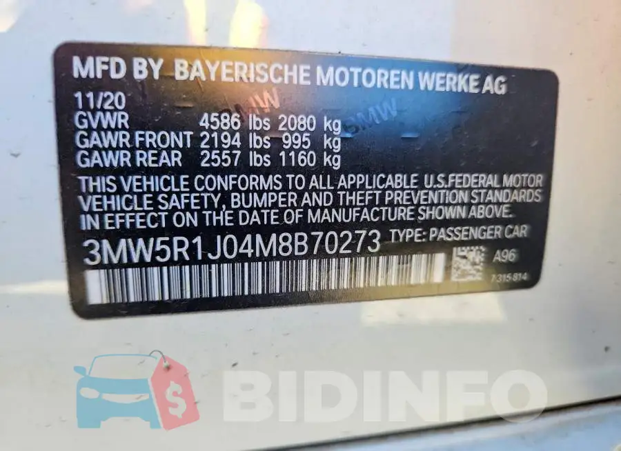 3MW5R1J04M8B70273 Photo# 12