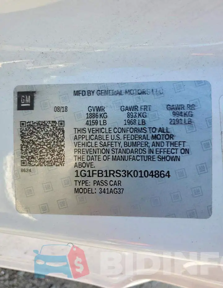 1G1FB1RS3K0104864 Photo# 13