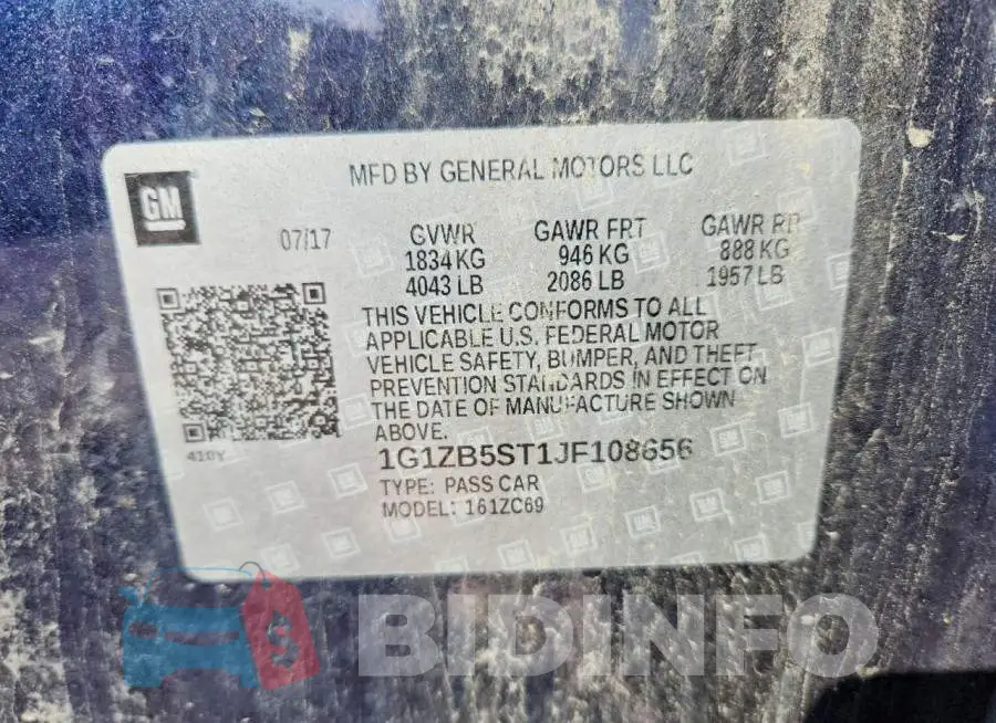 1G1ZB5ST1JF108656 Photo# 12