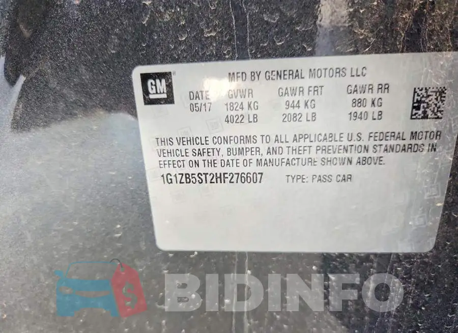 1G1ZB5ST2HF276607 Photo# 13