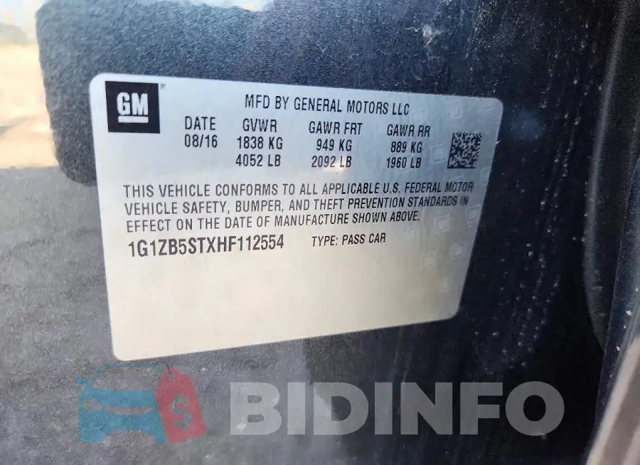 1G1ZB5STXHF112554 Photo# 12