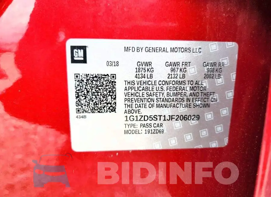 1G1ZD5ST1JF206029 Photo# 13