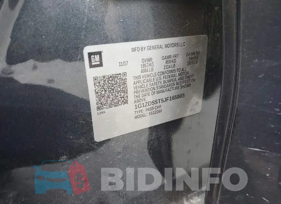 1G1ZD5ST5JF165985 Photo# 12