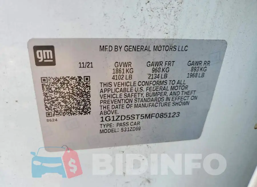 1G1ZD5ST5MF085123 Photo# 12