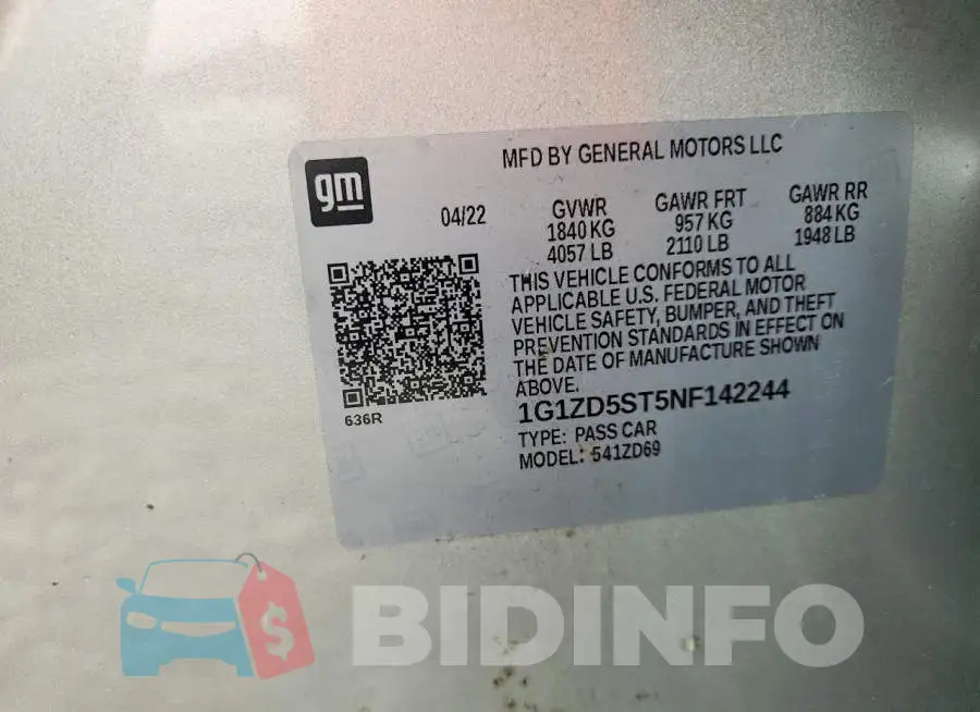 1G1ZD5ST5NF142244 Photo# 12