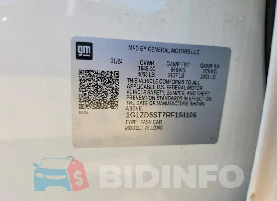 1G1ZD5ST7RF164106 Photo# 12