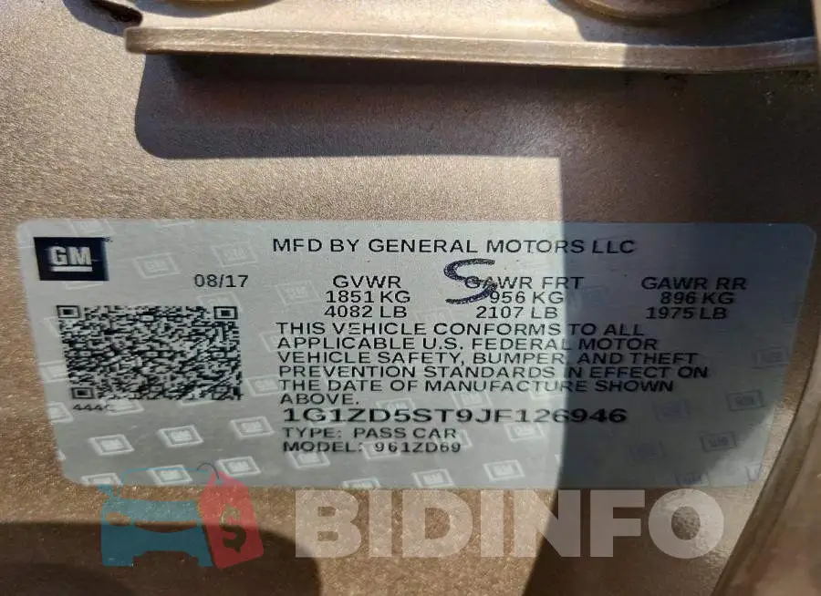 1G1ZD5ST9JF126946 Photo# 13