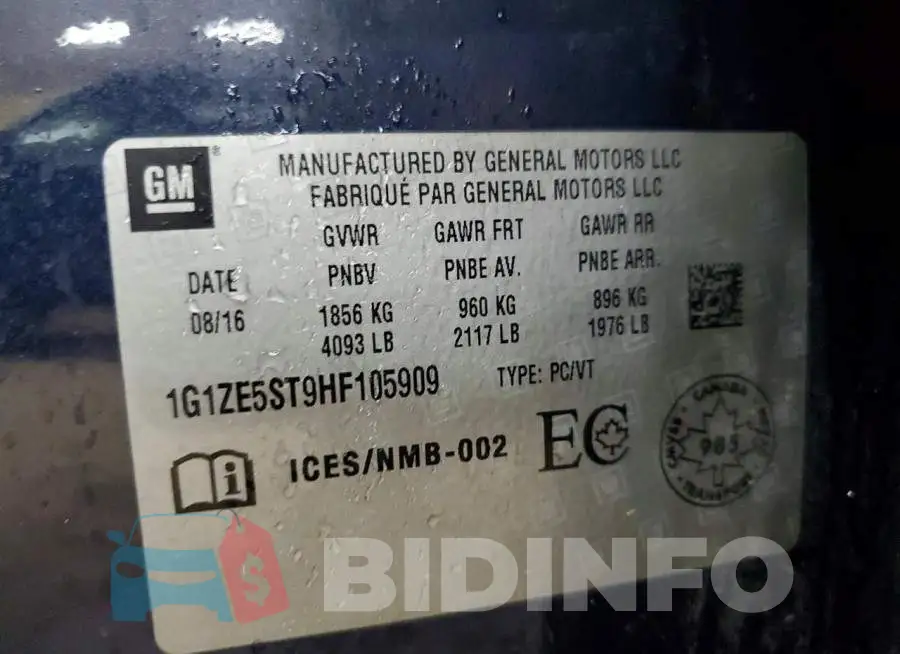 1G1ZE5ST9HF105909 Photo# 12