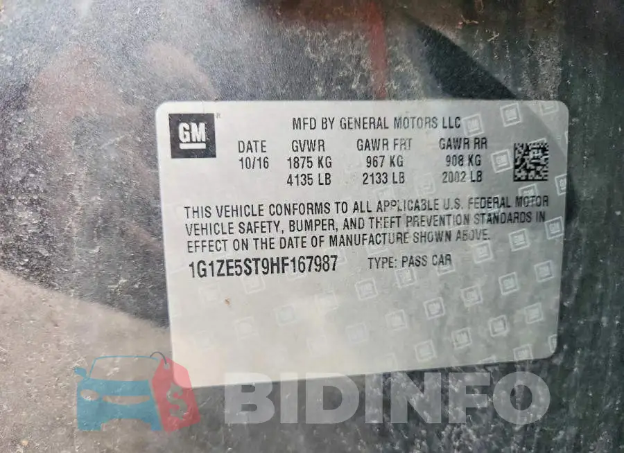 1G1ZE5ST9HF167987 Photo# 12