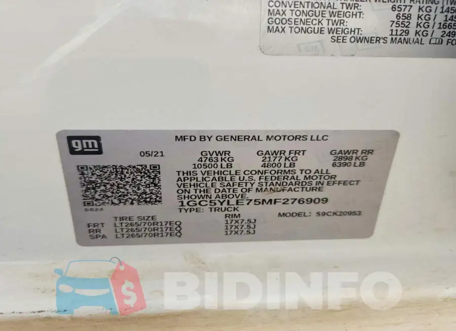 1GC5YLE75MF276909 Photo# 12
