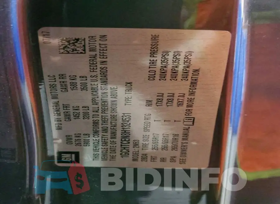 1GCHTCEN8H1324531 Photo# 12