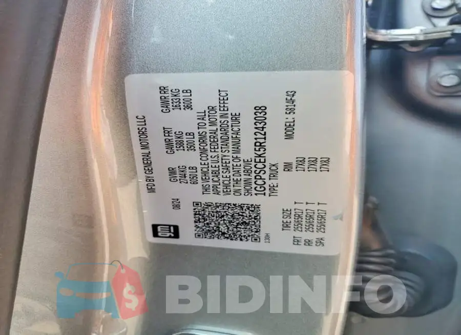 1GCPSCEK5R1243038 Photo# 12
