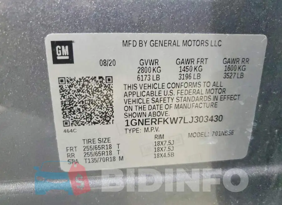 1GNERFKW7LJ303430 Photo# 14