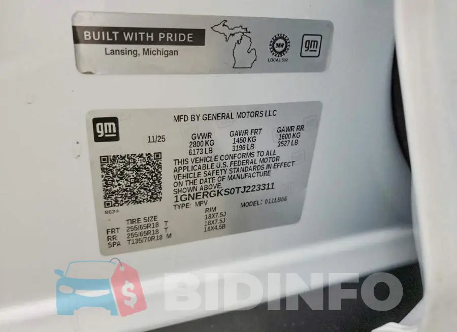 1GNERGKS0TJ223311 Photo# 13