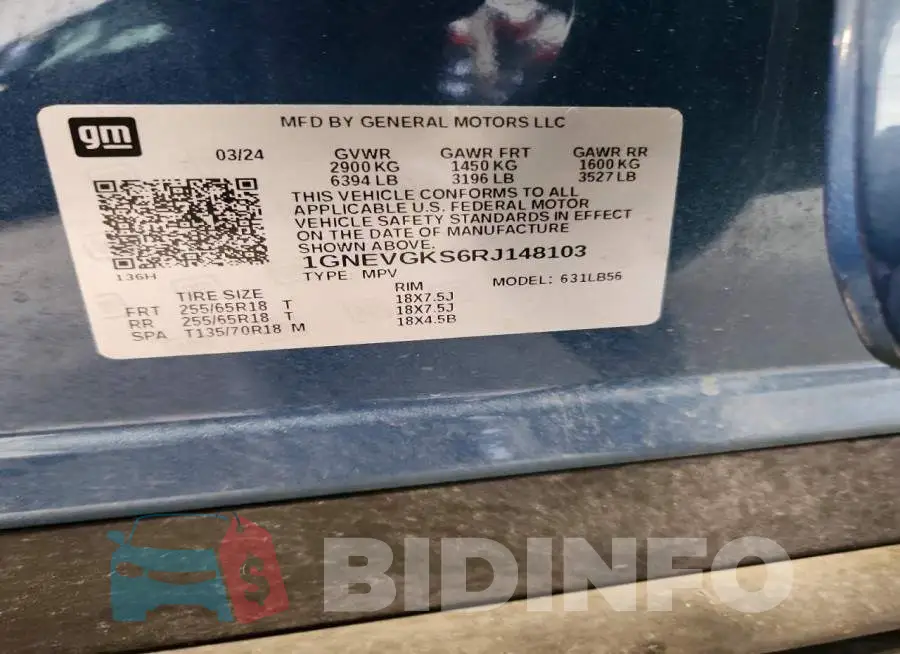 1GNEVGKS6RJ148103 Photo# 14