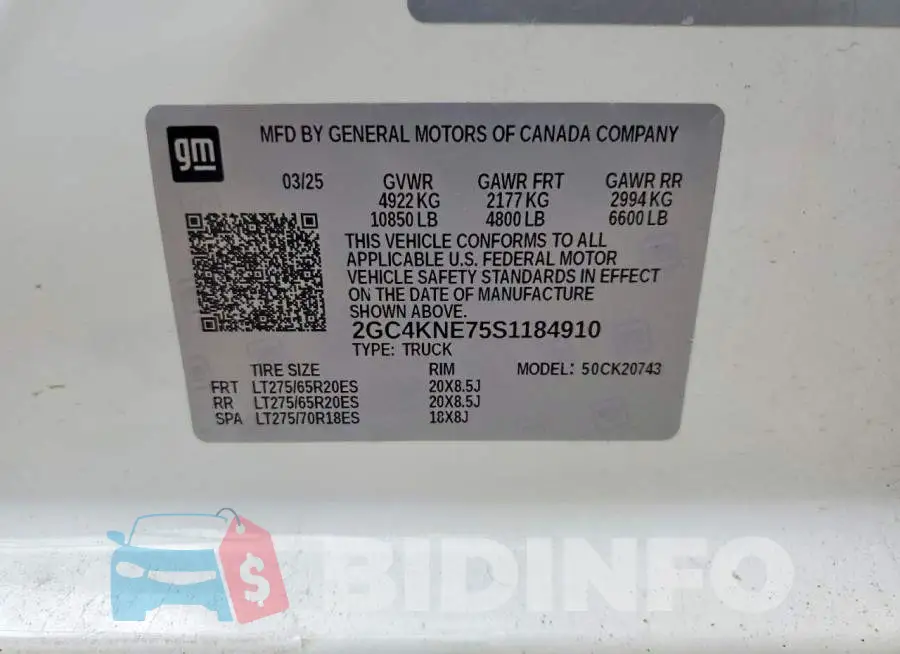 2GC4KNE75S1184910 Photo# 12