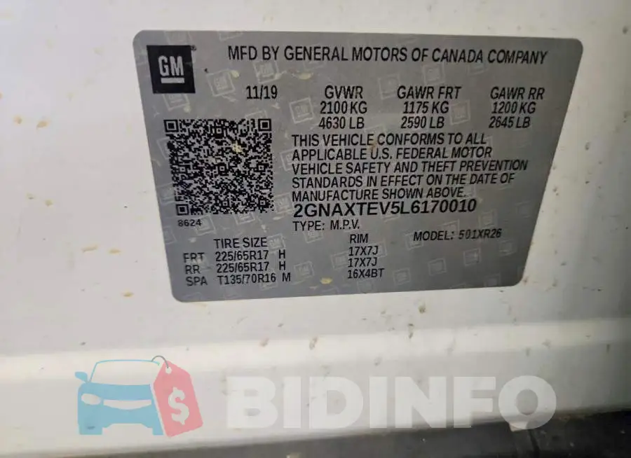 2GNAXTEV5L6170010 Photo# 14