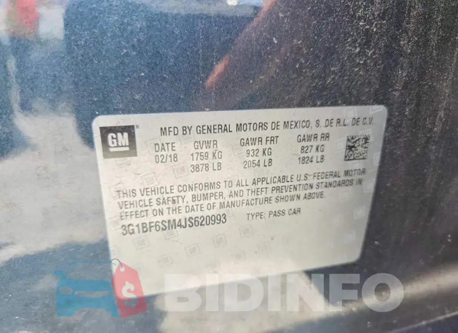 3G1BF6SM4JS620993 Photo# 12