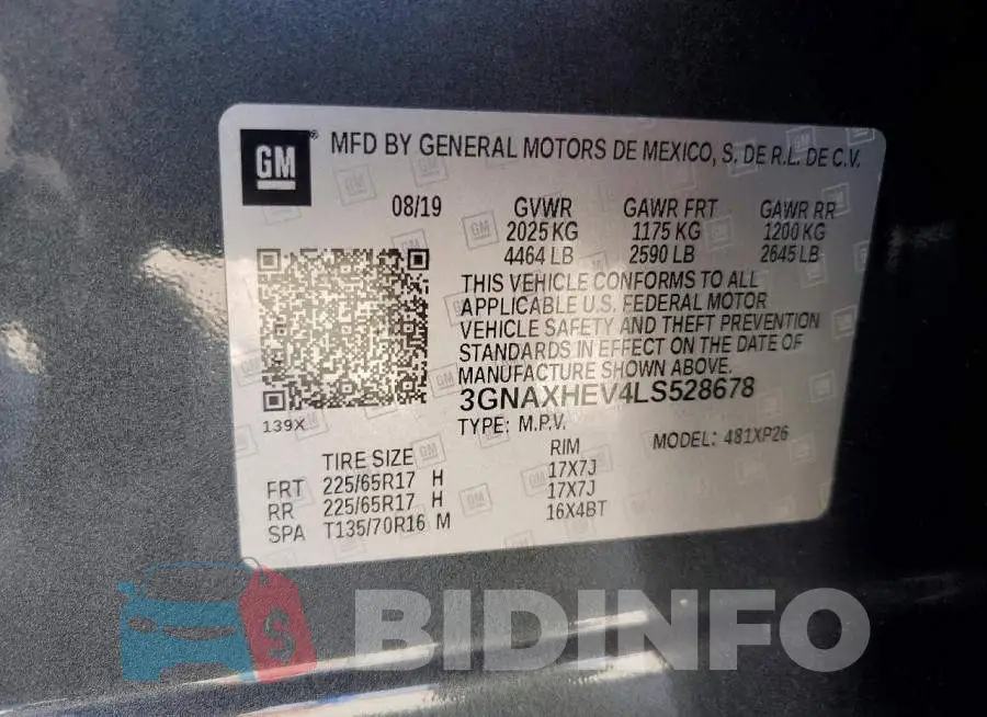 3GNAXHEV4LS528678 Photo# 14
