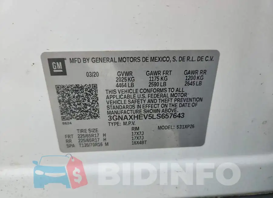 3GNAXHEV5LS657643 Photo# 13