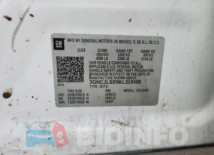 3GNCJLSB9KL219580 Photo# 14