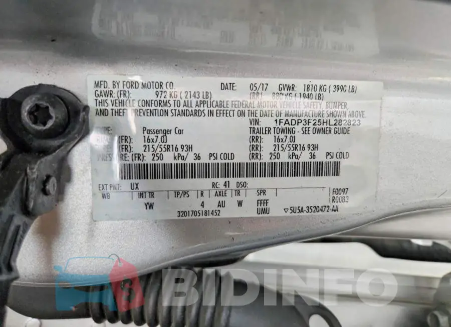 1FADP3F25HL282823 Photo# 12