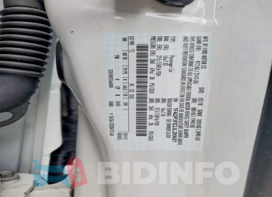 1FADP3FE2JL289681 Photo# 12