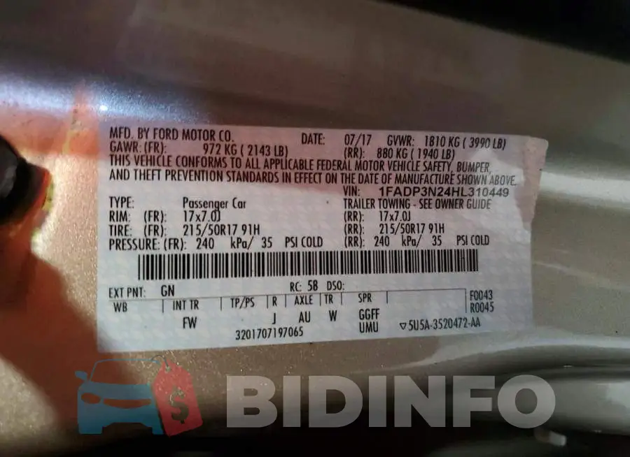 1FADP3N24HL310449 Photo# 12