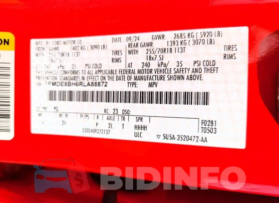 1FMDE8BH6RLA88872 Photo# 14