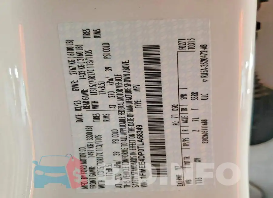 1FMEE4DP0TLA68349 Photo# 12