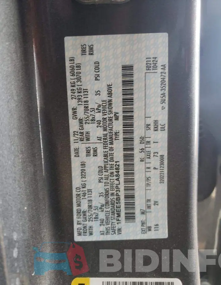 1FMEE5BP3PLA84821 Photo# 13