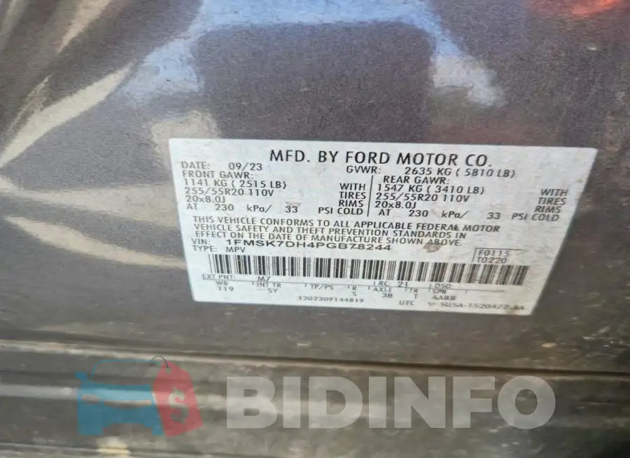 1FMSK7DH4PGB78244 Photo# 13