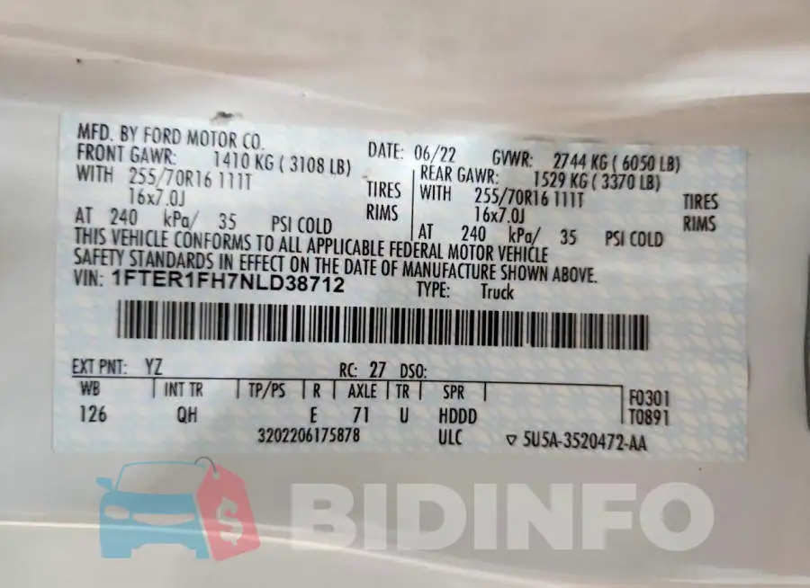 1FTER1FH7NLD38712 Photo# 12