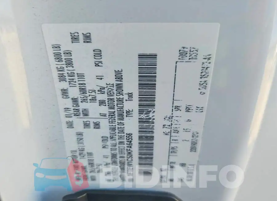 1FTEW1C50KFA64556 Photo# 12