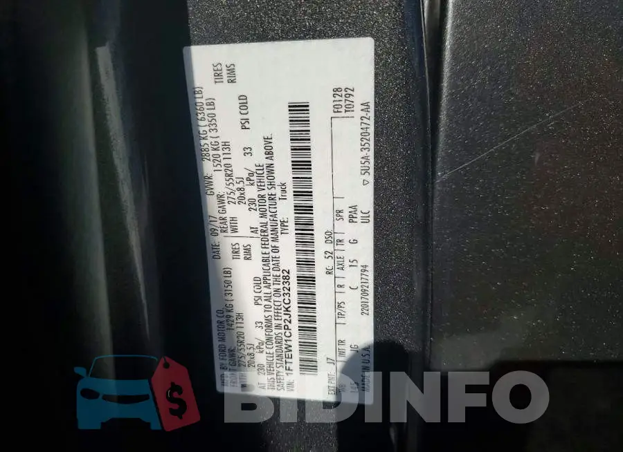 1FTEW1CP2JKC32382 Photo# 12