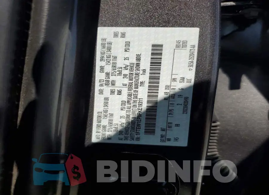 1FTEW1EP8PKE19311 Photo# 12