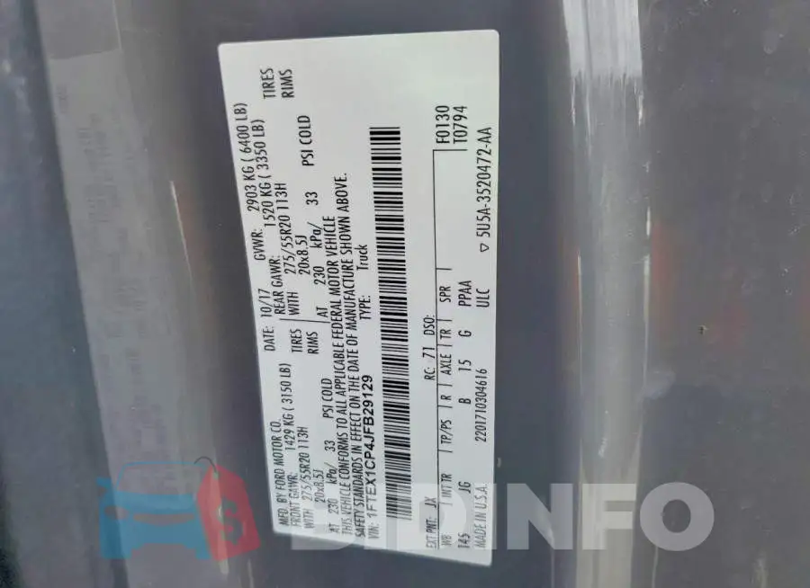 1FTEX1CP4JFB29129 Photo# 12