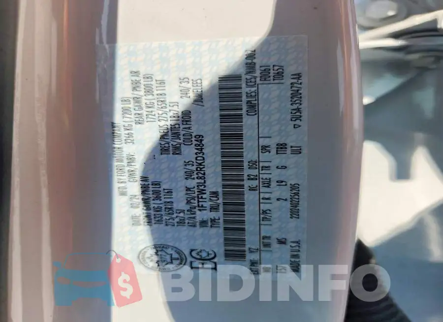 1FTFW3L82RKD34849 Photo# 12