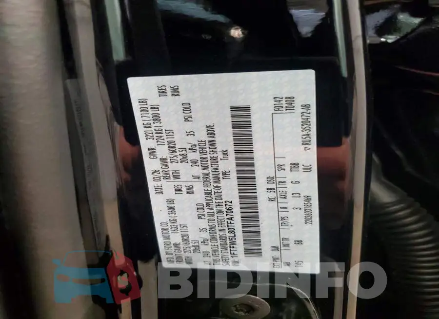 1FTFW5L80TFA70672 Photo# 13