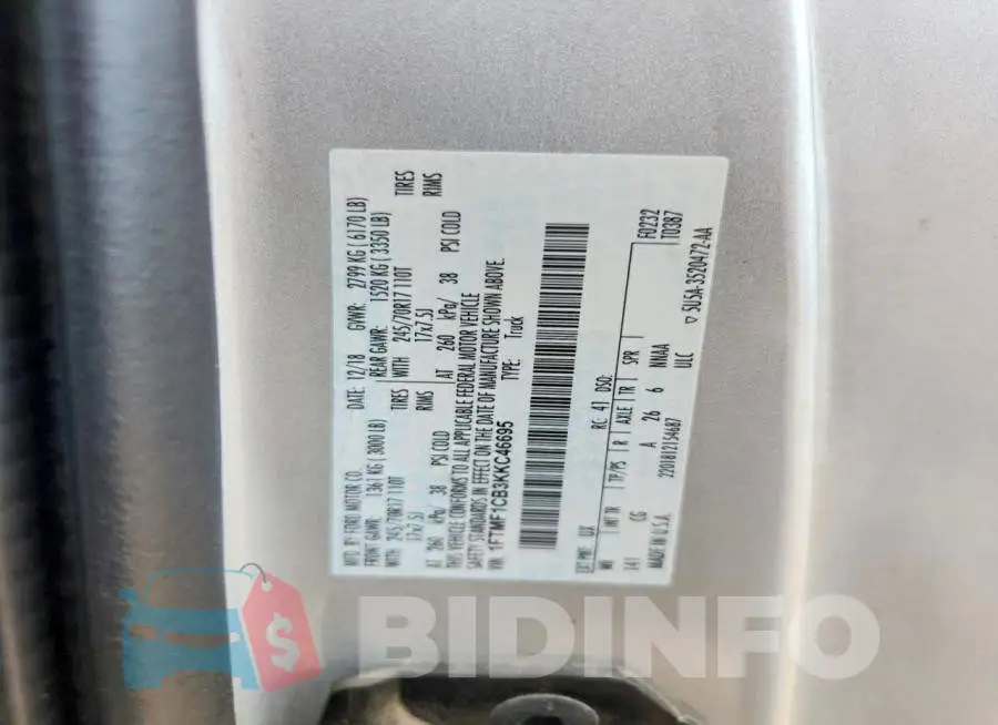 1FTMF1CB3KKC46695 Photo# 13