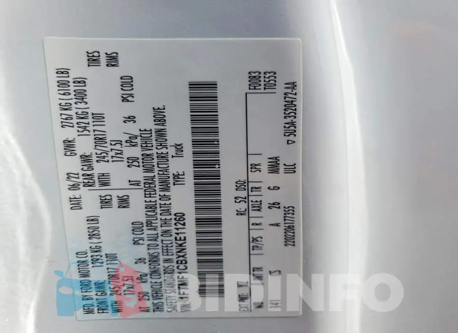 1FTMF1CBXNKE11260 Photo# 12