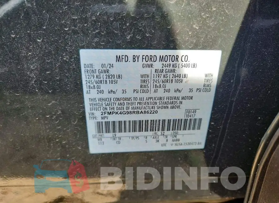 2FMPK4G98RBA86220 Photo# 13